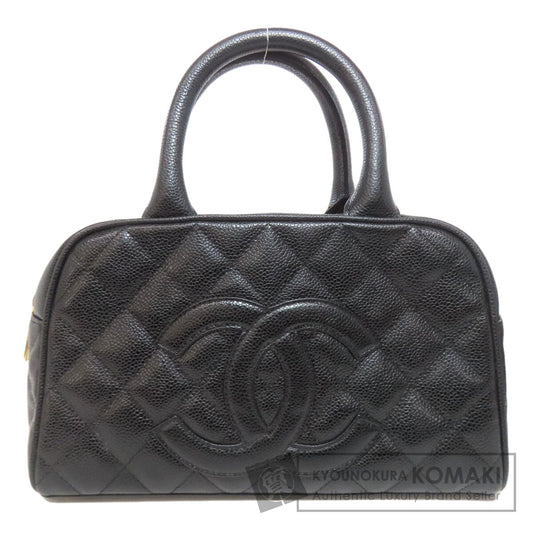 CHANEL Mini Boston Bag Matelasse Gold Hardware Boston bag Grained Calfskin Skin Ladies [Used]