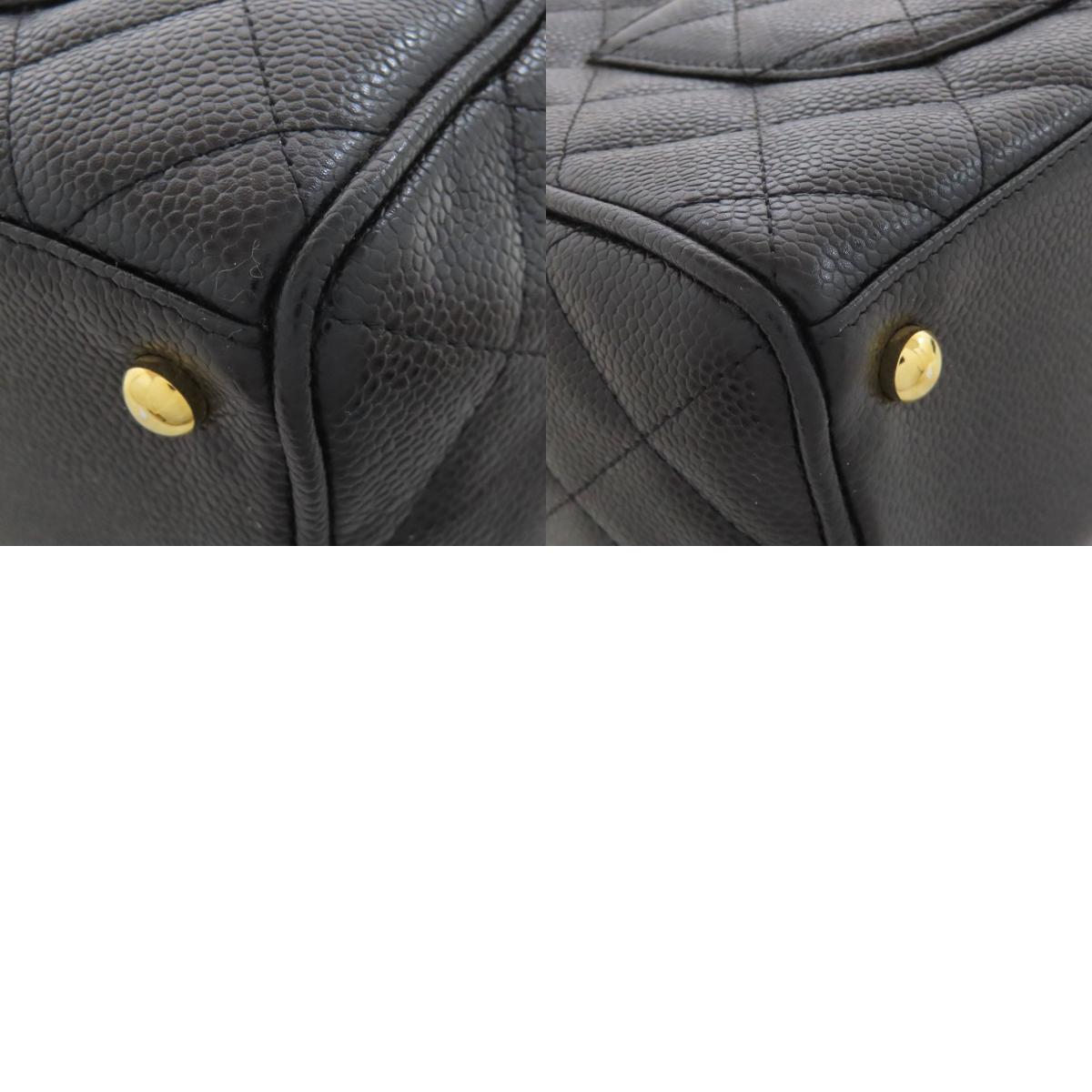 CHANEL Mini Boston Bag Matelasse Gold Hardware Boston bag Grained Calfskin Skin Ladies [Used]