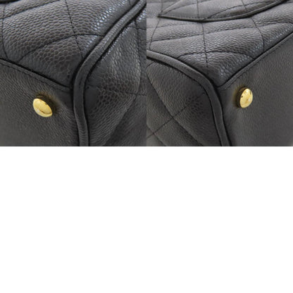 CHANEL Mini Boston Bag Matelasse Gold Hardware Boston bag Grained Calfskin Skin Ladies [Used]