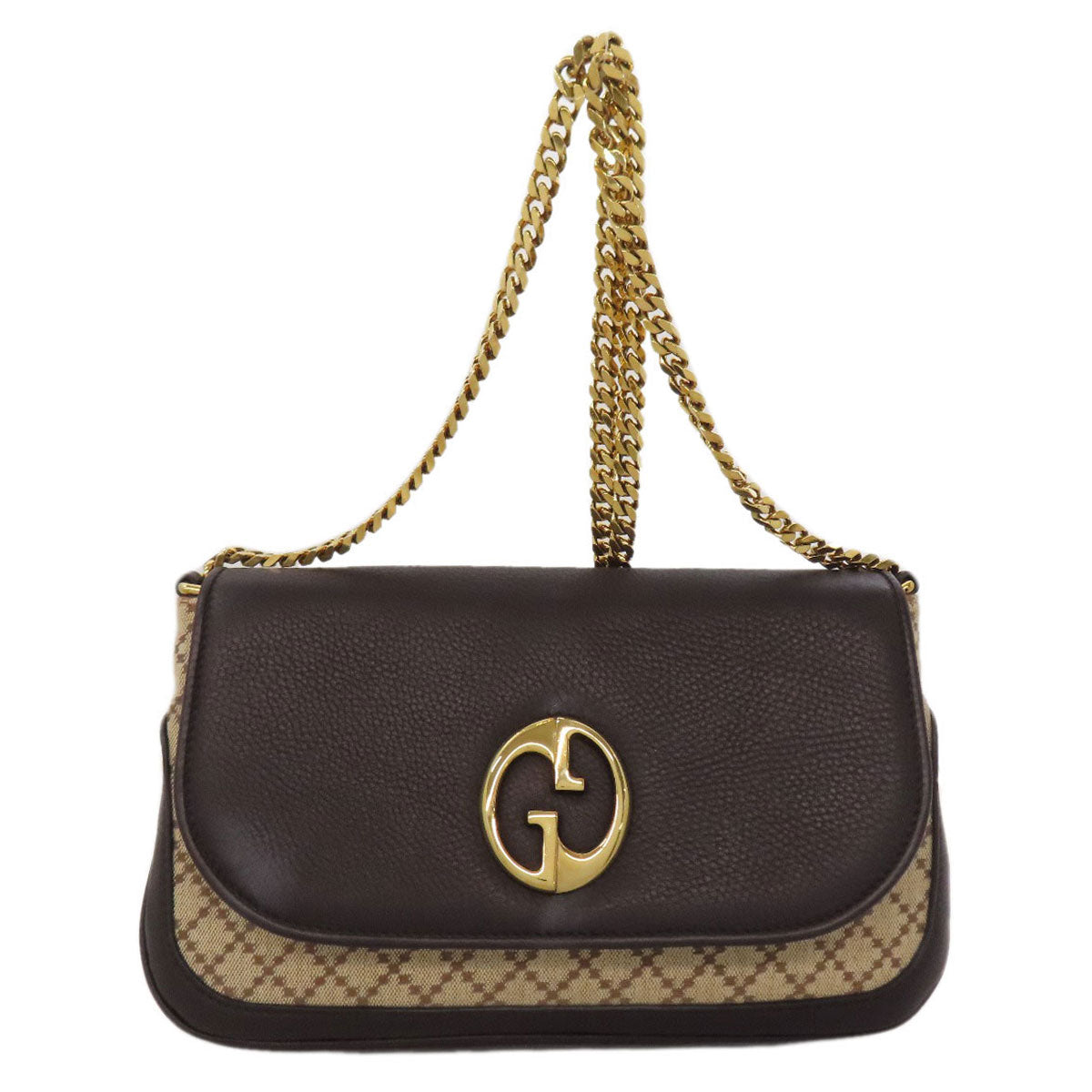 GUCCI 251820 Diamante ChainShoulder Shoulder Bag Canvas Ladies [Used]