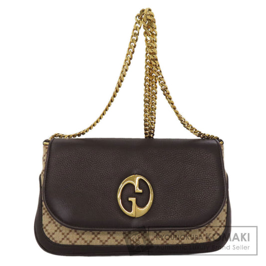 GUCCI 251820 Diamante ChainShoulder Shoulder Bag Canvas Ladies [Used]
