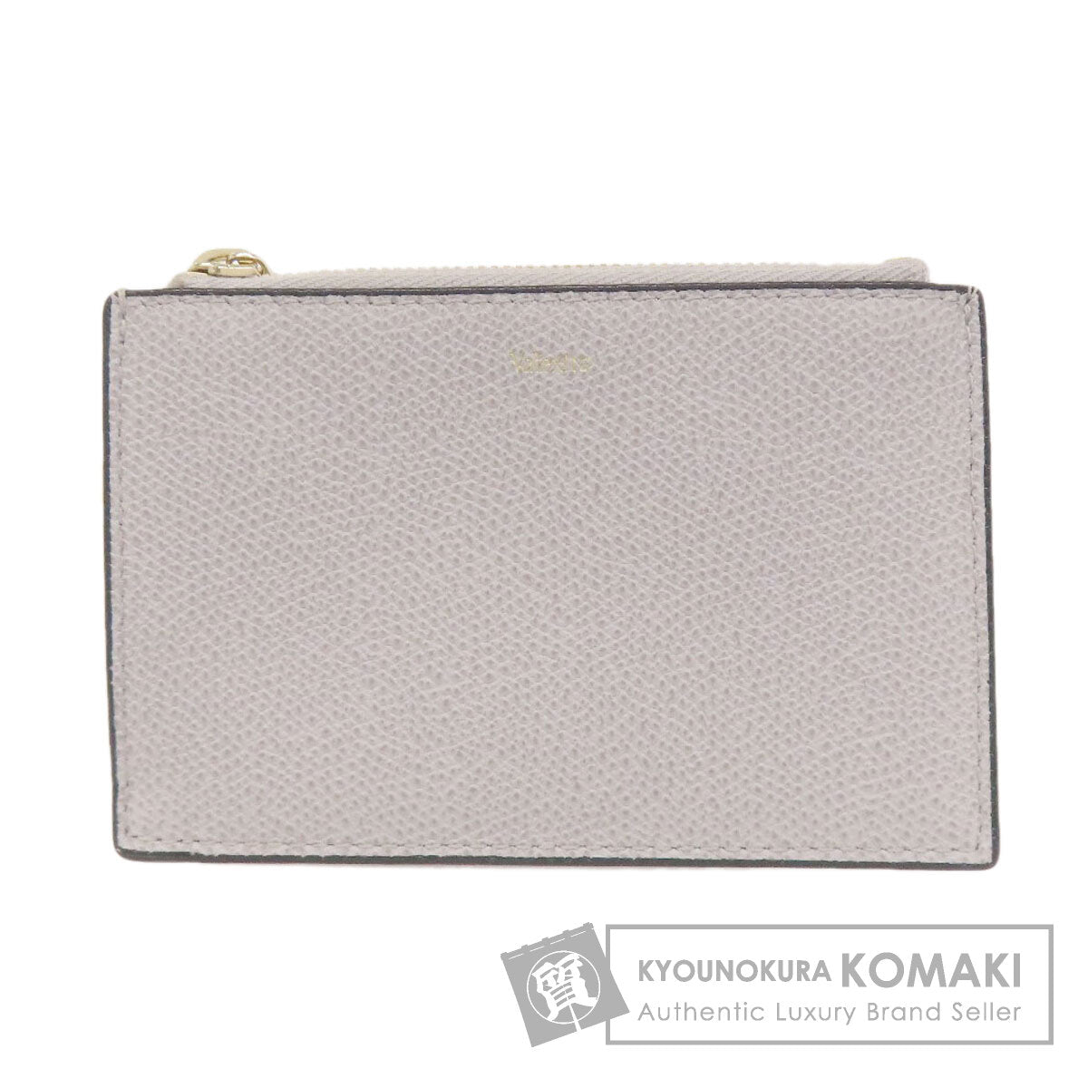 Valextra logo coin purse Leather Ladies [Used]