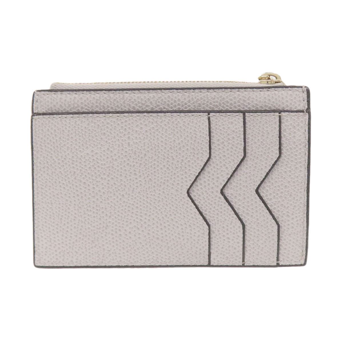 Valextra logo coin purse Leather Ladies [Used]