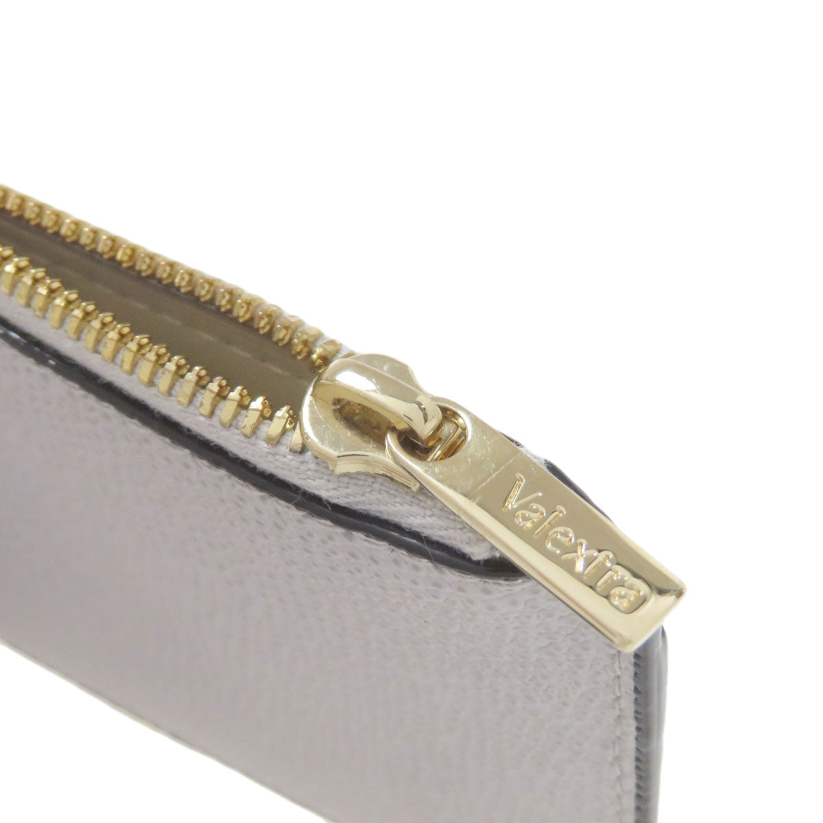 Valextra logo coin purse Leather Ladies [Used]