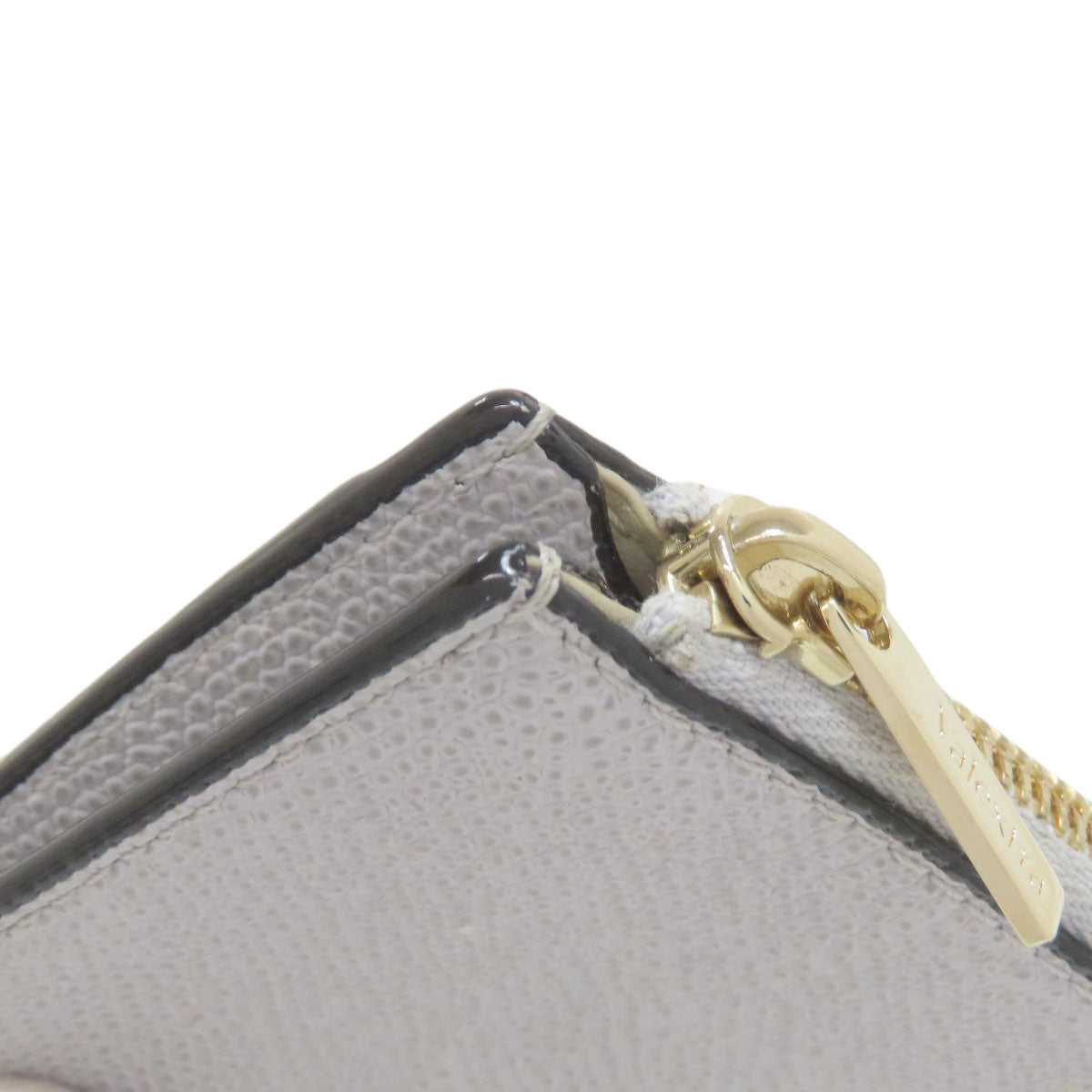 Valextra logo coin purse Leather Ladies [Used]