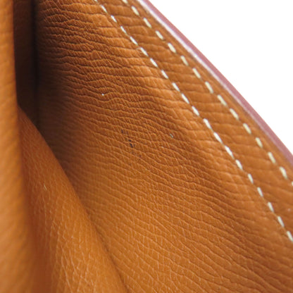 HERMES Bearn Compact Gold GoldHardware Bifold Wallet with Coin Pocket Epsom Ladies [Used]