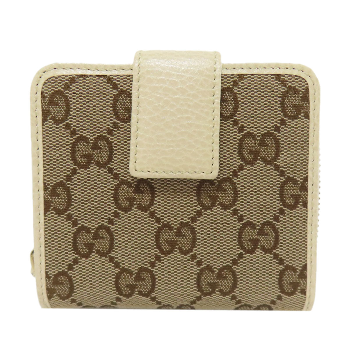 GUCCI 346056 Outlet GG Bifold Wallet with Coin Pocket Canvas CalfLadies [Used]