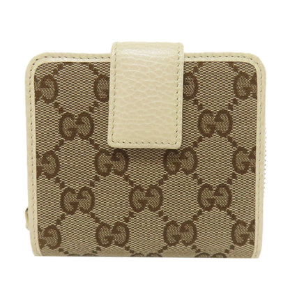 GUCCI 346056 Outlet GG Bifold Wallet with Coin Pocket Canvas CalfLadies [Used]