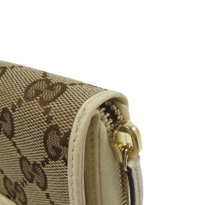 GUCCI 346056 Outlet GG Bifold Wallet with Coin Pocket Canvas CalfLadies [Used]