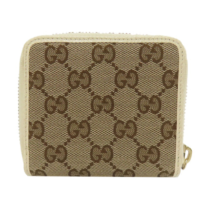 GUCCI 346056 Outlet GG Bifold Wallet with Coin Pocket Canvas CalfLadies [Used]