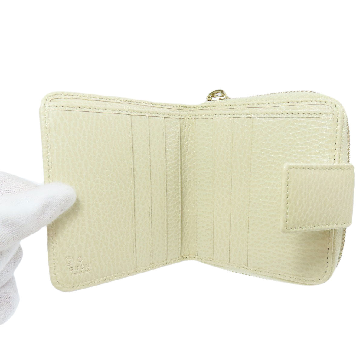 GUCCI 346056 Outlet GG Bifold Wallet with Coin Pocket Canvas CalfLadies [Used]