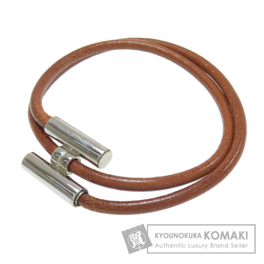 HERMES Tourni Bracelet Metal LeatherLadies [Used]