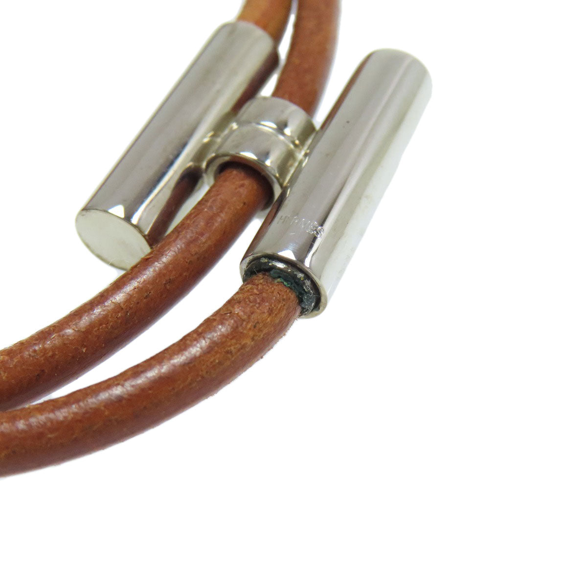 HERMES Tourni Bracelet Metal LeatherLadies [Used]