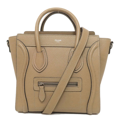 CELINE Luggage nano 2 WAY Handbag Calf Ladies [Used]