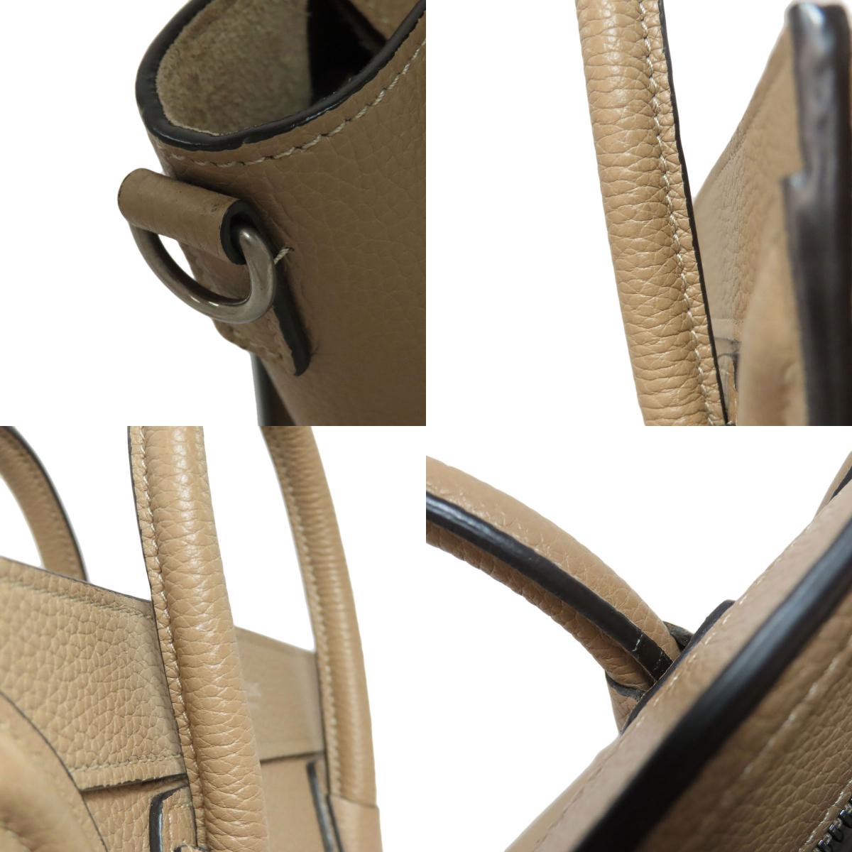 CELINE Luggage nano 2 WAY Handbag Calf Ladies [Used]
