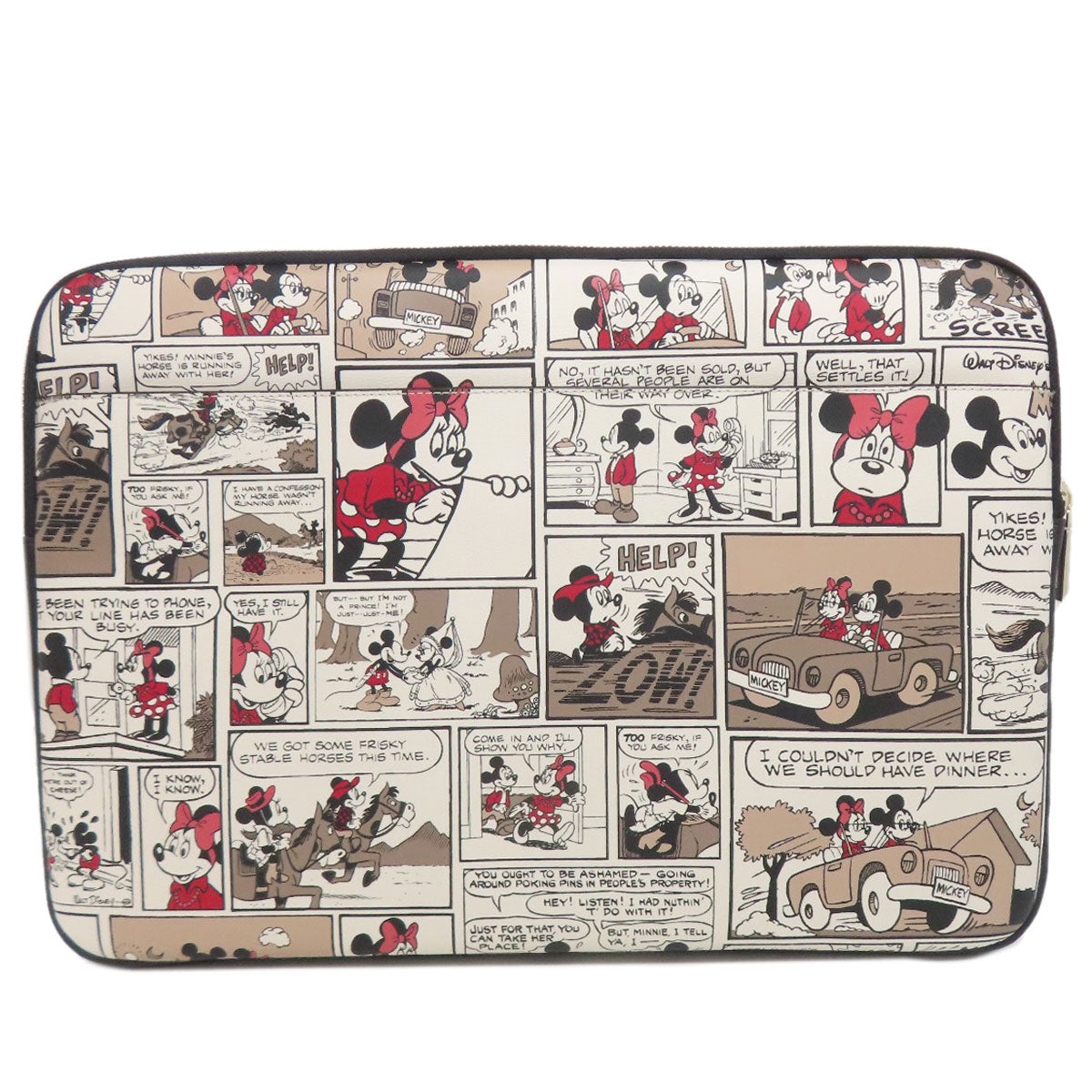 kate spade PC case Mickey collaboration Accessory pouch PVC Ladies [Used]