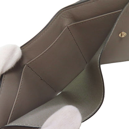 VALENTINO Compact wallet studs Bifold Wallet with Coin Pocket Leather Ladies [Used]