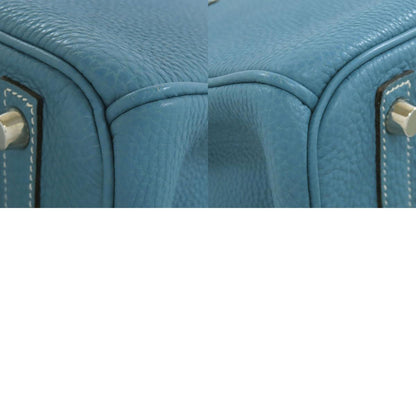 HERMES Birkin 30 Blue Gene SilverHardware Handbag Togo Ladies [Used]