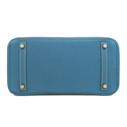 HERMES Birkin 30 Blue Gene SilverHardware Handbag Togo Ladies [Used]
