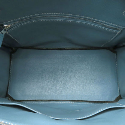 HERMES Birkin 30 Blue Gene SilverHardware Handbag Togo Ladies [Used]