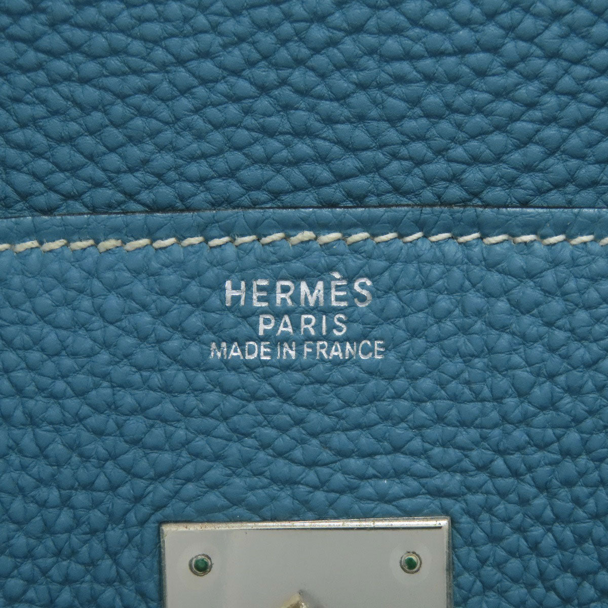 HERMES Birkin 30 Blue Gene SilverHardware Handbag Togo Ladies [Used]