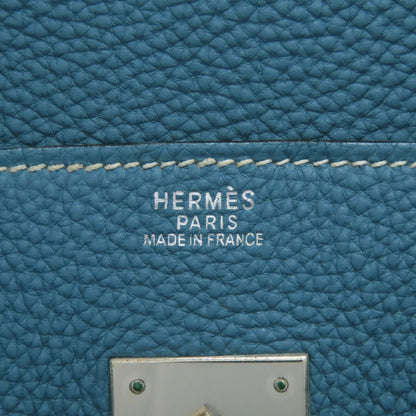 HERMES Birkin 30 Blue Gene SilverHardware Handbag Togo Ladies [Used]