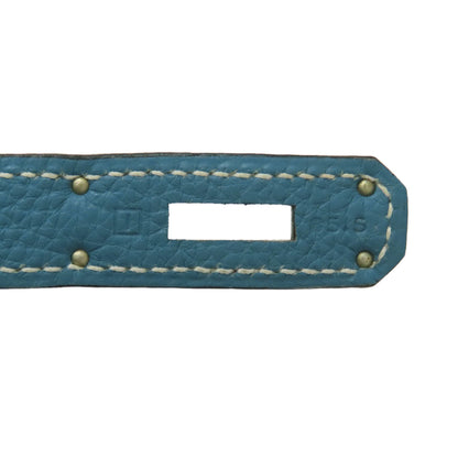 HERMES Birkin 30 Blue Gene SilverHardware Handbag Togo Ladies [Used]