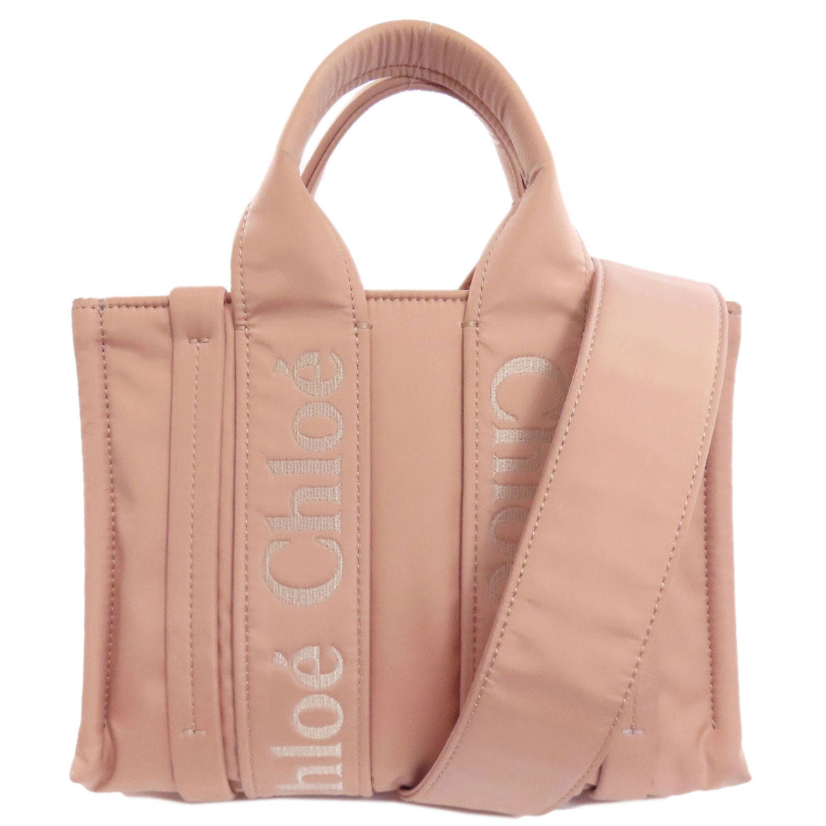クロエ ウッディトート 2WAY ハンドバッグ ナイロン素材 レディース 【中古】【CHLOE】