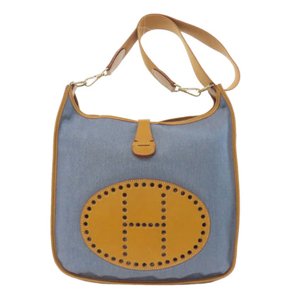 HERMES EvelyneGM GoldHardware Shoulder Bag Denim CalfLadies [Used]