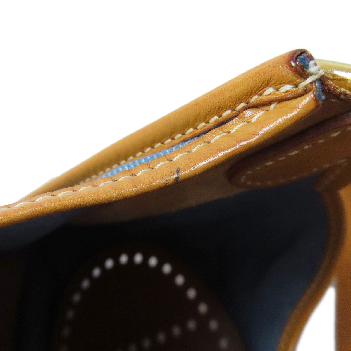 HERMES EvelyneGM GoldHardware Shoulder Bag Denim CalfLadies [Used]