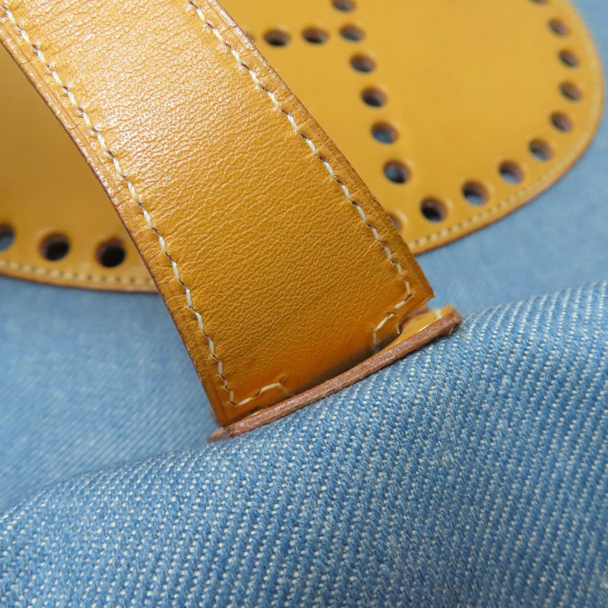 HERMES EvelyneGM GoldHardware Shoulder Bag Denim CalfLadies [Used]