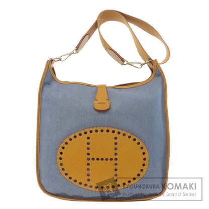 HERMES EvelyneGM GoldHardware Shoulder Bag Denim CalfLadies [Used]