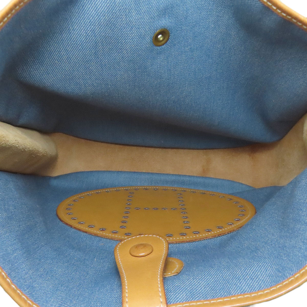 HERMES EvelyneGM GoldHardware Shoulder Bag Denim CalfLadies [Used]