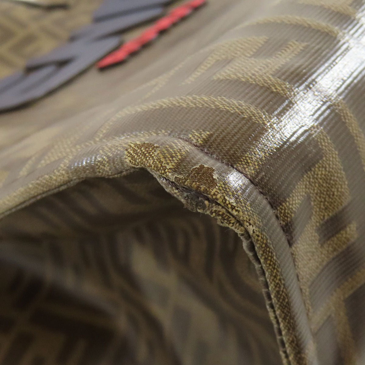 FENDI Fila collaboration Zucca pattern Tote Bag Coating canvas Ladies [Used]