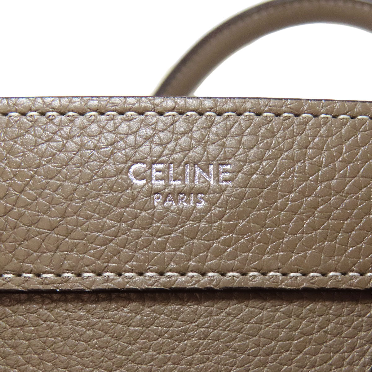 CELINE Luggage nano 2 WAY Handbag Calf Ladies [Used]