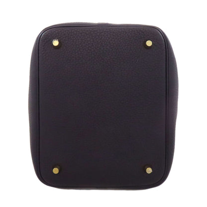 HERMES Picotin Lock MM GoldHardware Handbag Taurillon Clemence Ladies [Used]