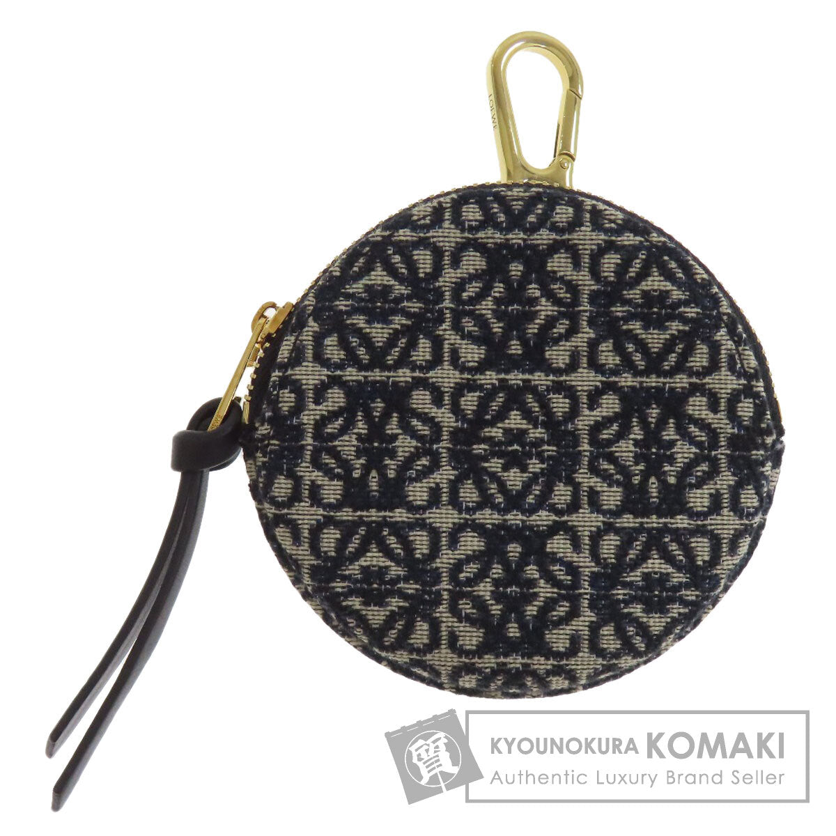 LOEWE Cookie Charm Pouch Anagram Accessory pouch Canvas CalfLadies [Used]