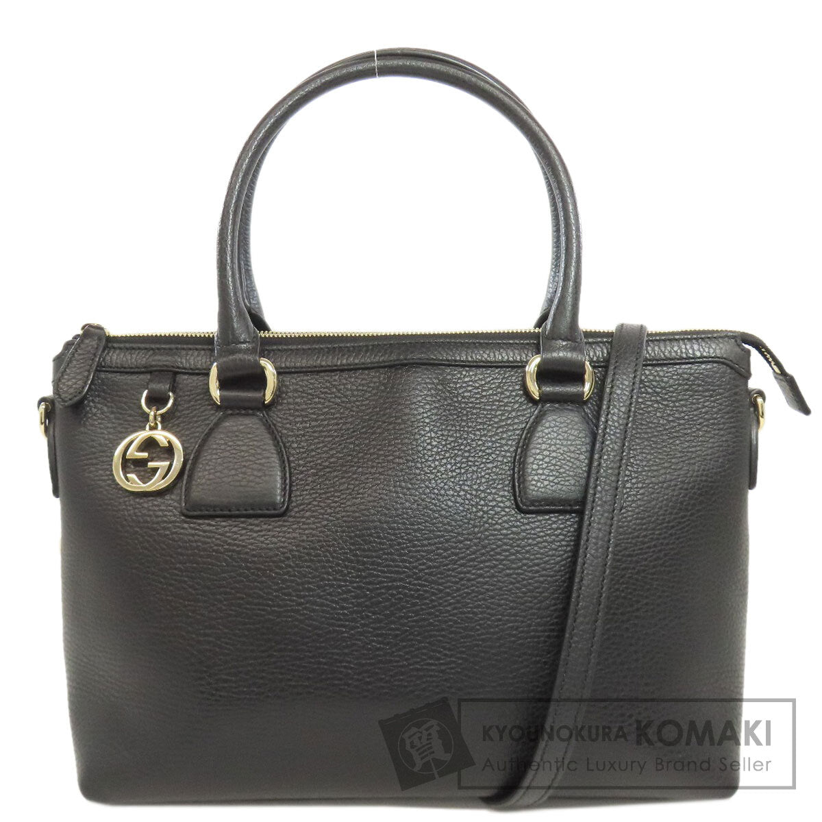 GUCCI 449659 Interlocking G Outlet 2WAY Tote Bag Leather Ladies [Used]