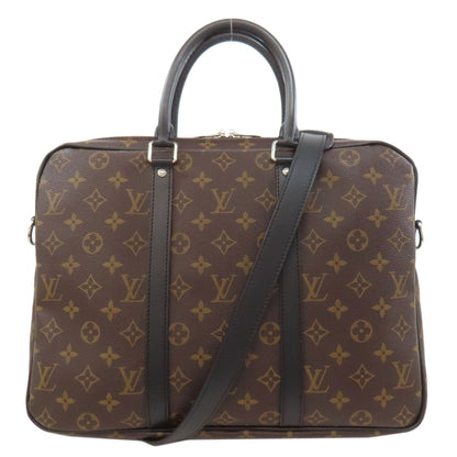 LOUIS VUITTON M52005 Porte-Documents VoyagePM Business bag Monogram Macassar mens [Used]