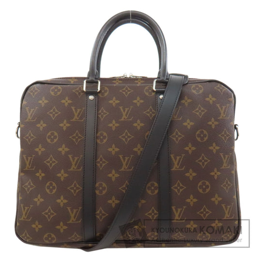 LOUIS VUITTON M52005 Porte-Documents VoyagePM Business bag Monogram Macassar mens [Used]