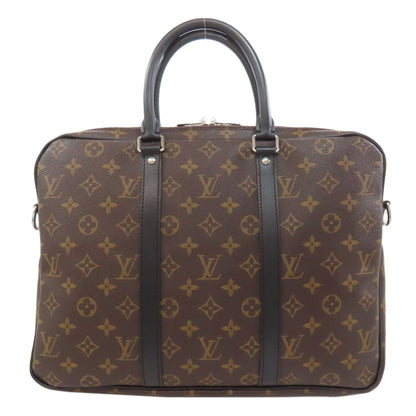 LOUIS VUITTON M52005 Porte-Documents VoyagePM Business bag Monogram Macassar mens [Used]