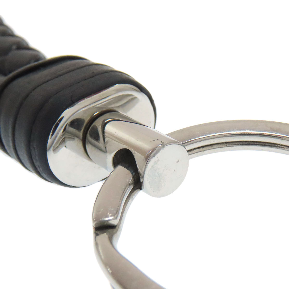 BOTTEGA VENETA Keyring Intrecciato key ring Metal CalfLadies [Used]