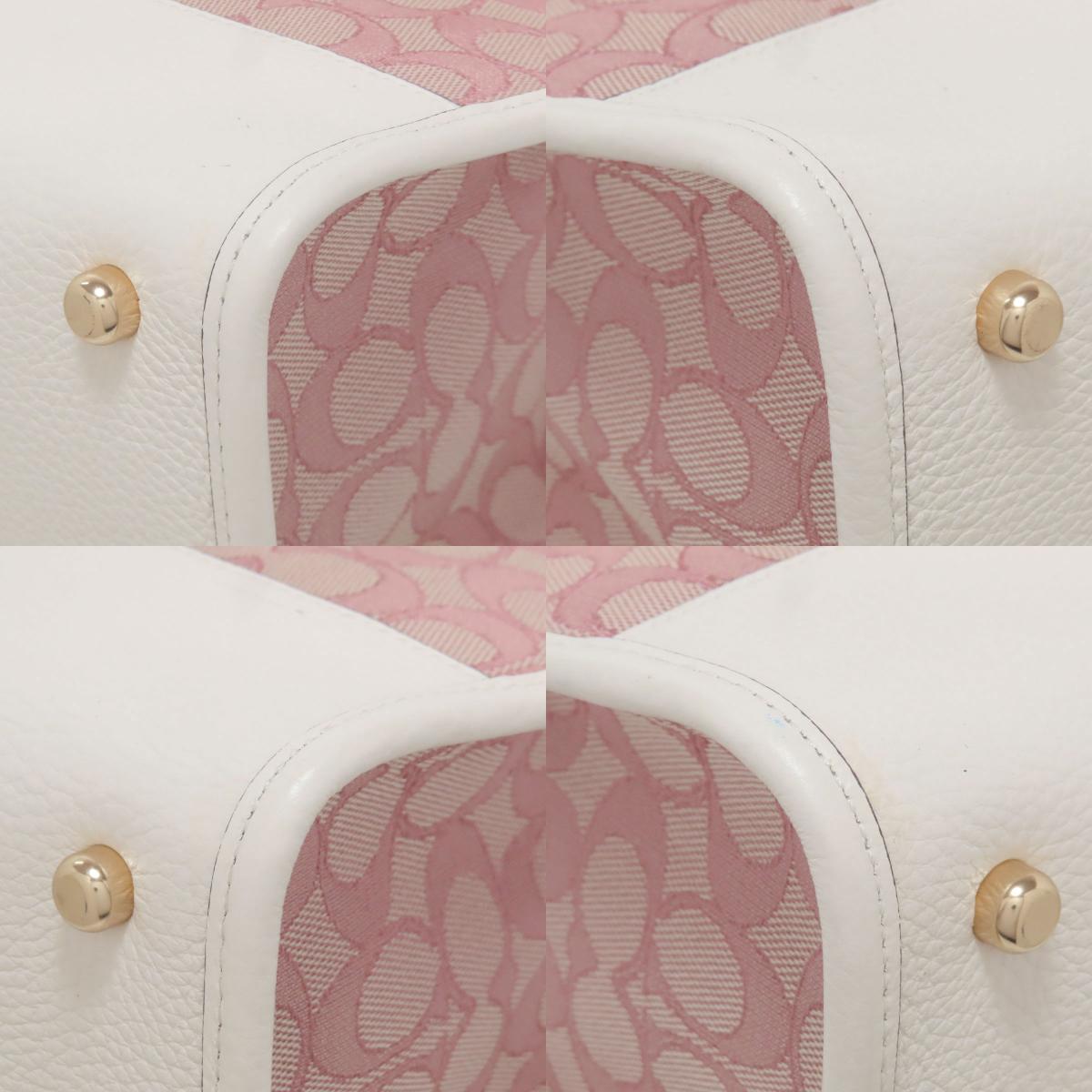 正規店購入レアデザインCOACH パッチワークデザイン ハンドバッグPINK系 Coach Hand Bag Signature Patchwork Pouch Pink y2k Women's