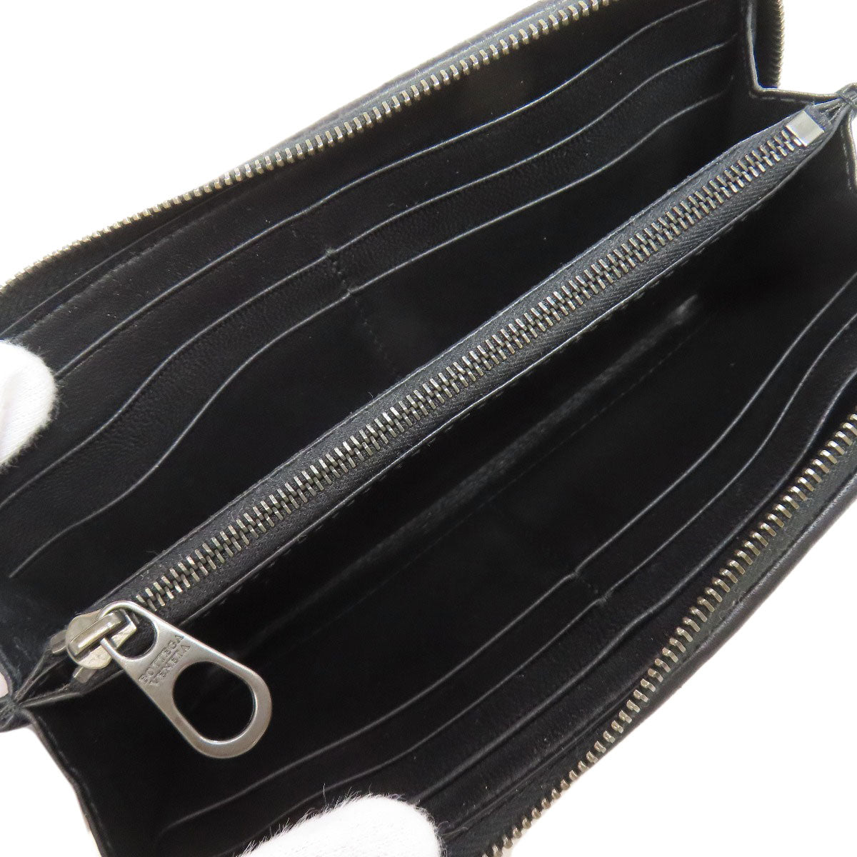 BOTTEGA VENETA Intrecciato Zip Around Long wallet (with coin pocket) Calf Ladies [Used]