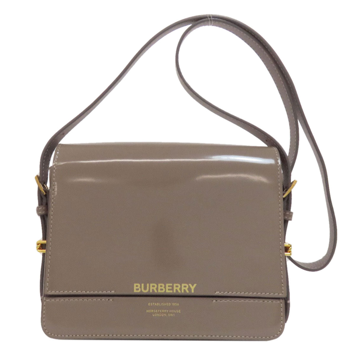 BURBERRY logo Shoulder Bag Enamel Ladies [Used]