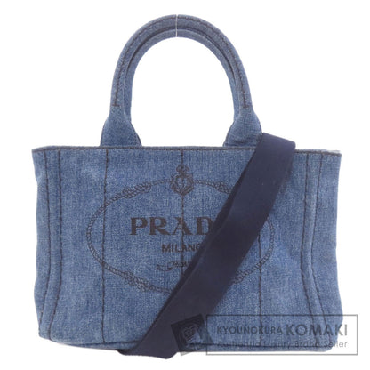 PRADA Canapa mini 2 WAY Handbag Denim Ladies [Used]