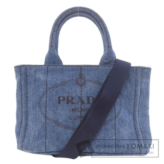 PRADA Canapa mini 2 WAY Handbag Denim Ladies [Used]