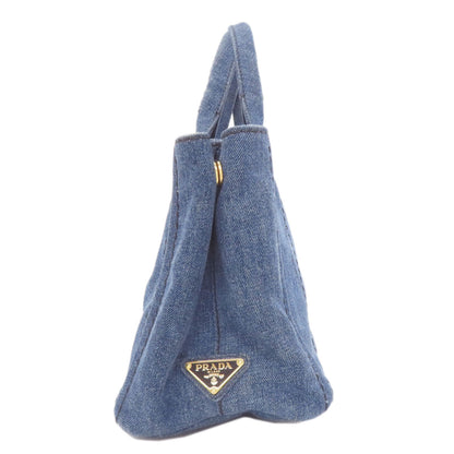 PRADA Canapa mini 2 WAY Handbag Denim Ladies [Used]