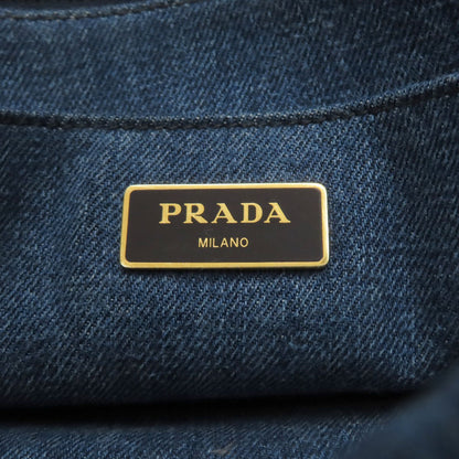 PRADA Canapa mini 2 WAY Handbag Denim Ladies [Used]