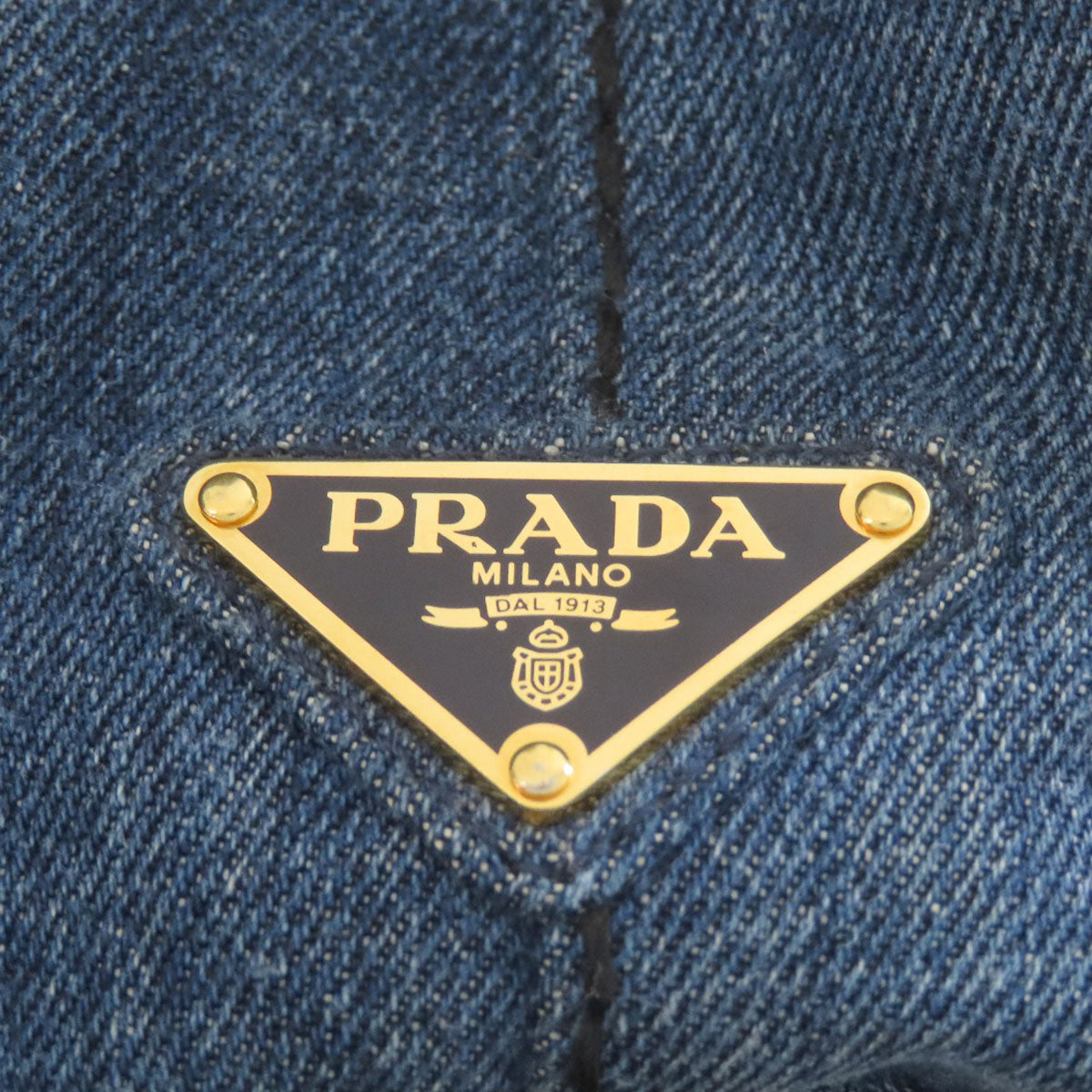 PRADA Canapa mini 2 WAY Handbag Denim Ladies [Used]